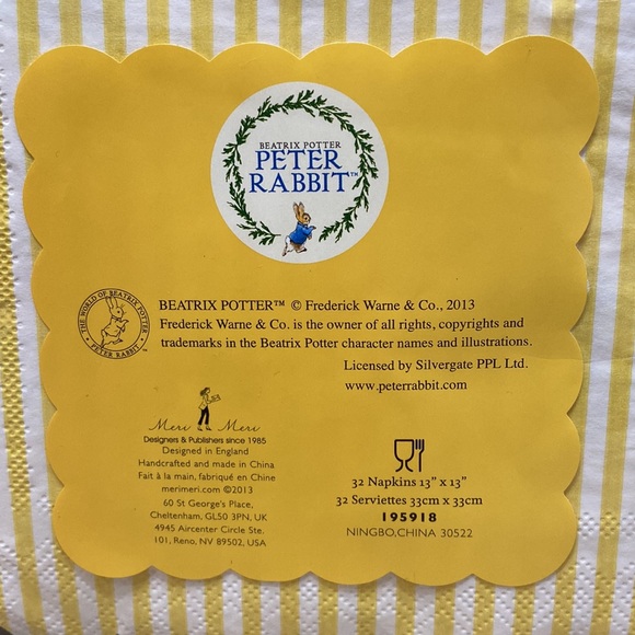 Beatrix Potter Peter Rabbit Paper Plate Set - Picture 5 of 9